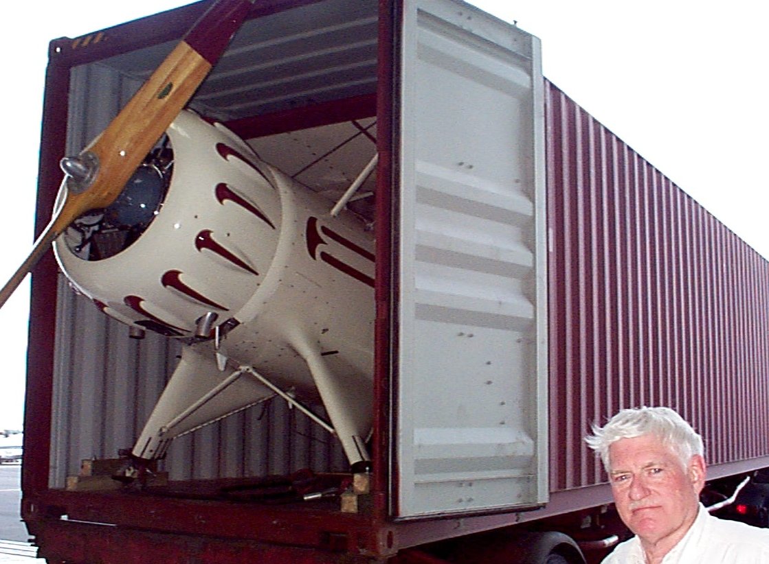 Biplane coming off the truck