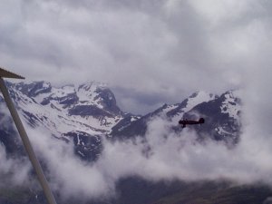 Alps with clouds