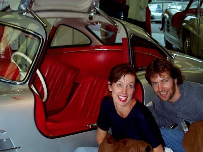 Nici and Mattias with Mercedes 300 SL